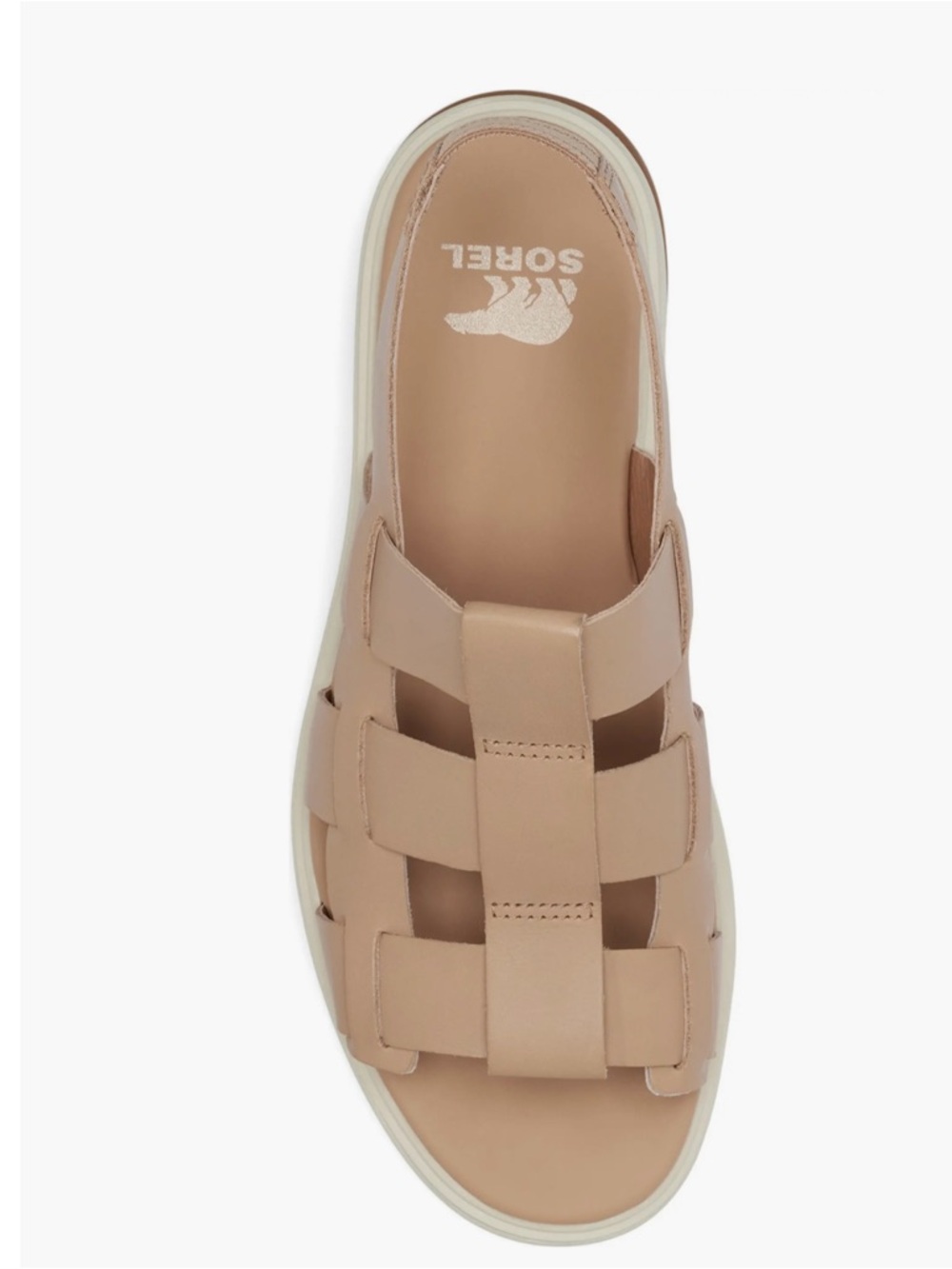 Sorel Dayspring Slingback Beige Platform  Leather Sandal Size 10.5 NIB - Picture 5 of 16